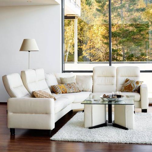 Divano modulare - WAVE - Ekornes - contemporaneo / in pelle / reclinabile