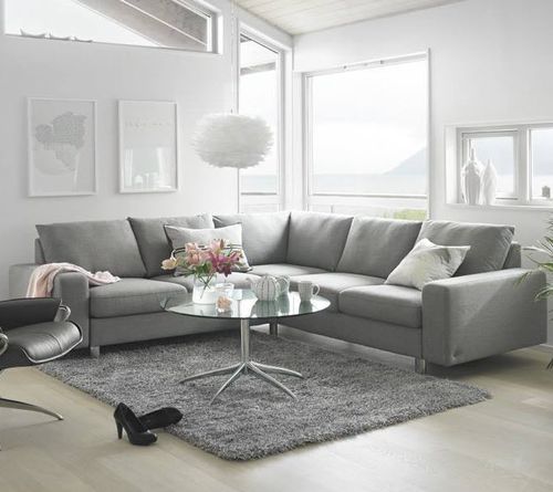 Divano modulare - E200 - Ekornes - contemporaneo / in tessuto / in pelle