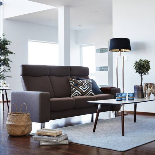 Divano contemporaneo - PAUSE - Ekornes - in tessuto / in pelle / reclinabile