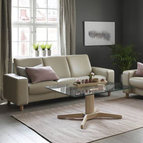 Divano contemporaneo - PAUSE - Ekornes - in tessuto / in pelle / reclinabile