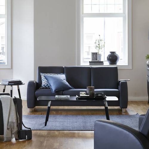 Divano contemporaneo - ARION - Ekornes - in pelle / beige / 2 posti