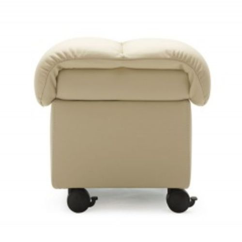 Poggiapiedi contemporaneo - SOFT M - Ekornes - in pelle / con rotelle