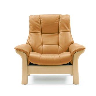 Poltrona classica - BUCKINGHAM - Ekornes - in pelle / in tessuto / in legno