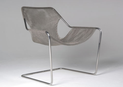 Poltrona contemporanea - PAULISTANO - LE LABO DESIGN - in acciaio inossidabile / cantilever