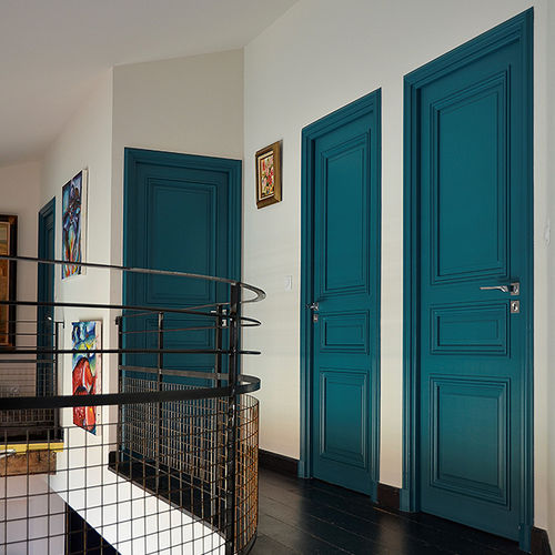 Porta da interno - HAUSSMANNIEN 3 PANNEAUX - ATELIER BERTOLI  Design Production - in rovere / in legno massiccio / in noce