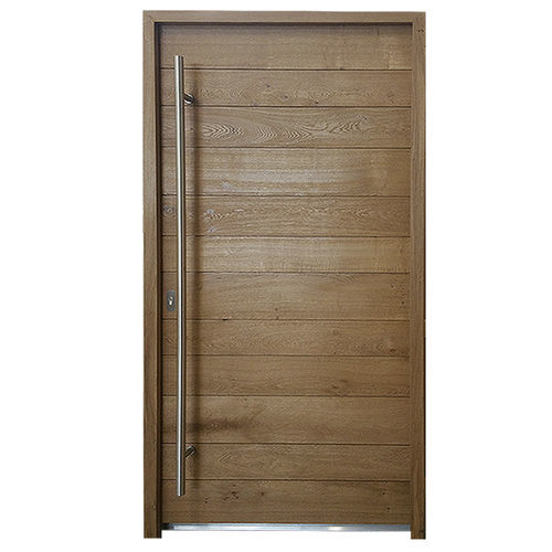 Porta d'ingresso - ORYS - ATELIER BERTOLI  Design Production - in rovere / in legno massiccio / a bilico