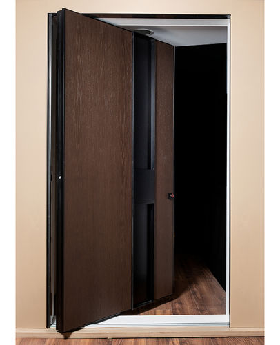 Porta d'ingresso - GIA - ATELIER BERTOLI  Design Production - in rovere / in alluminio / in corten