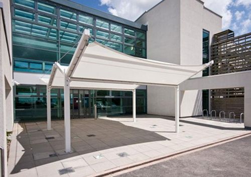 Tensostruttura su ossatura metallica - BARREL : WINGSPAN - Fabric Architecture - padiglione / con membrana in PVC / per parcheggio