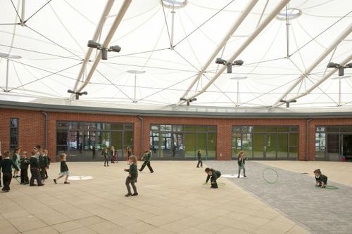 Tensostruttura a membrana e funi - COOPERS EDGE PRIMARY - Fabric Architecture - per copertura / con membrana in PVC / per scuola