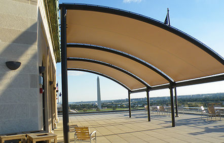 Tensostruttura su ossatura metallica - SKYLINE  - Fabric Architecture - padiglione / per copertura / con membrana in fibra di vetro