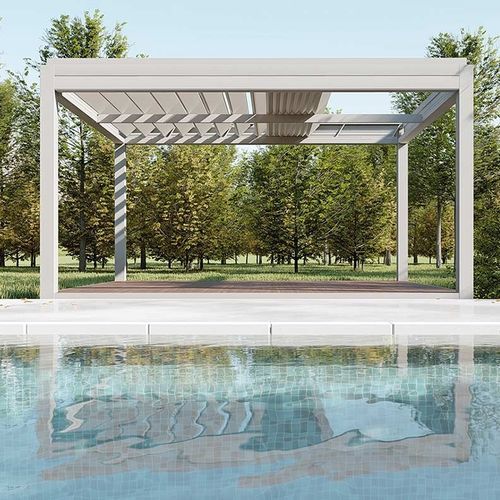 Pergola a lamelle frangisole - SPRECH S.r.l. - autoportante / addossata / in alluminio