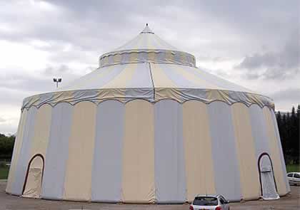 Tensostruttura a membrana e funi - HMMH  - Spécial Textile - per copertura / con membrana in PVC / per circo
