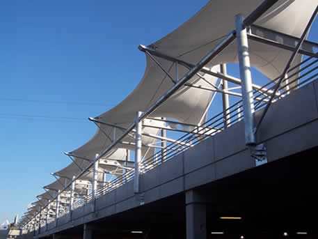 Tensostruttura a membrana e funi - CORA - SMC2 - Spécial Textile - per copertura / con membrana in PVC / per parcheggio