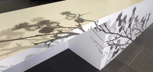 Pannello decorativo per mobile - by Keppie Design - Dupont Building and Construction - in Solid Surface / in legno massiccio / liscio