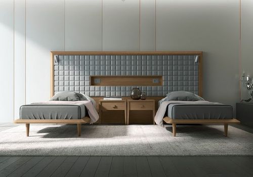 Letto matrimoniale - PRESTIGE - Corazzin Group - Contract & hotel - contemporaneo / con testiera / con comodini