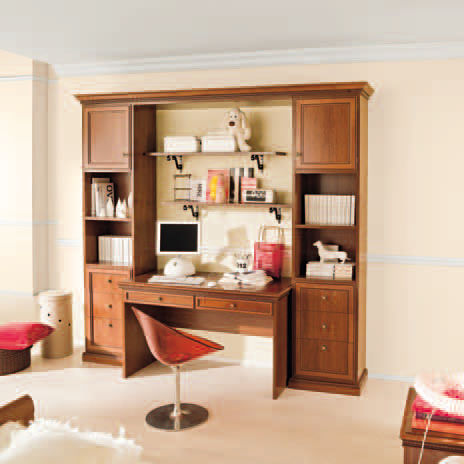 Scrivania contemporanea - OPERA RAGAZZI-01 - Corazzin Group - Contract & hotel - in legno / con ripiano / con base in pannelli