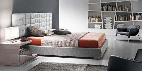 Letto matrimoniale - TURCA "A"  - Mobilstella - contemporaneo / con testiera / imbottito