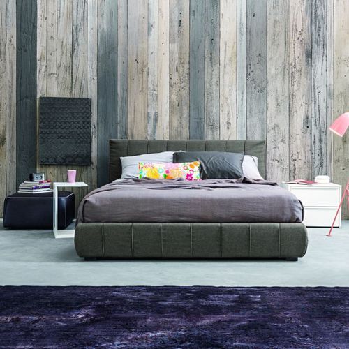 Letto matrimoniale - GAYA - Morassutti Arredamenti - contemporaneo / imbottito / in lino