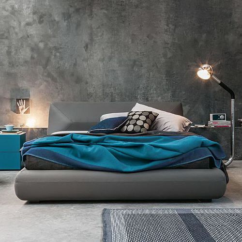 Letto matrimoniale - FELIX - Morassutti Arredamenti - contemporaneo / imbottito / in lino