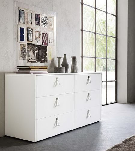 Cassettone contemporaneo - CLUB - Morassutti Arredamenti - in legno laccato / non specificato / bianco