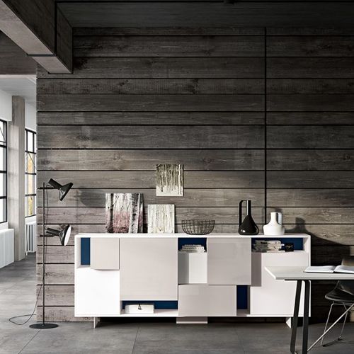 Credenza contemporanea - PLAY - Morassutti Arredamenti - in legno laccato / bianca