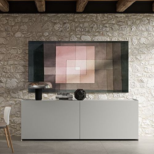 Credenza contemporanea - LIVE-16 - Morassutti Arredamenti - in legno laccato / grigia
