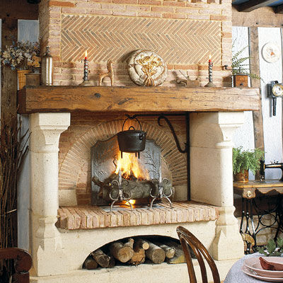Camino a legna - VILLERS - CHEMINEES ET CUISINES JEAN MAGNAN - a gas / da incasso / a parete