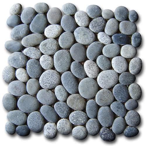 Pavimento in ciottoli per interni - GRIS PANACHÉS RATU 30X30 - MARBRERIE DES YVELINES - testurizzato / aspetto pietra / ad alta resistenza