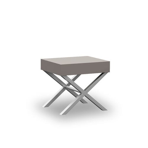 Comodino contemporaneo - VANI V002B - POITOUX - impiallacciato in legno / in laminato / con supporto in metallo