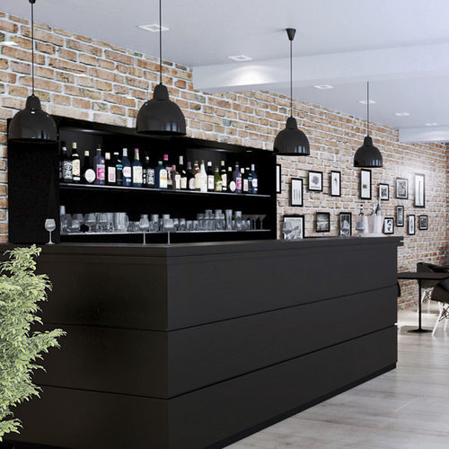 Bancone da bar - AG021 - POITOUX - impiallacciato in legno / in laminato / in melaminico