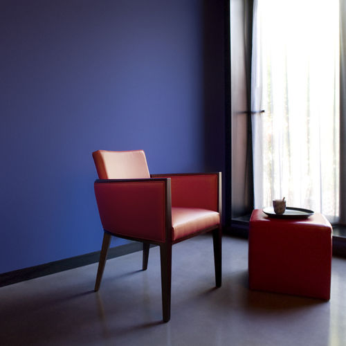 Poltrona contemporanea - WAVES : 209 - TEKHNE S.r.l. - in tessuto / in legno