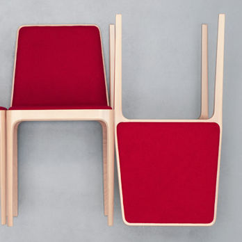 Sedia contemporanea - TIPTAP : 380 - TEKHNE S.r.l. - da interno / in tessuto / in pelle