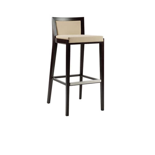 Sedia alta contemporanea - WAVES : 208 - TEKHNE S.r.l. - da interno / in tessuto / con supporto in legno