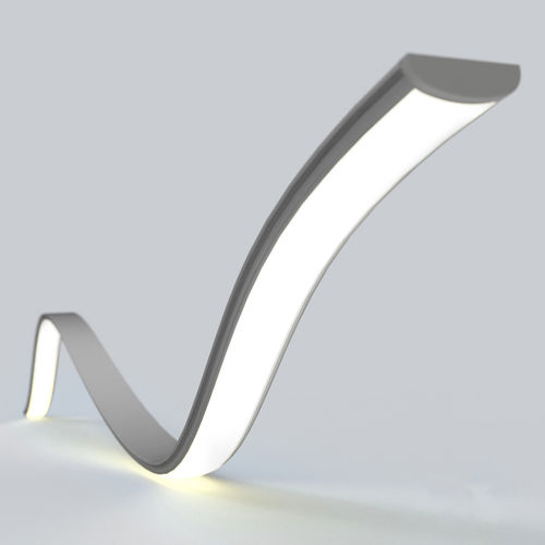 Profilo luminoso sporgente - EVO10 - TEKNI-LED - da parete / LED / in vetro opalescente