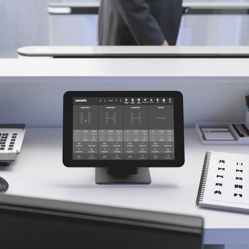 Touch screen per controllo accessi - EASYTOUCH - COMINFO - da bancone / con display digitale / da interno