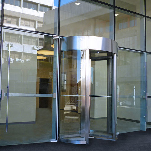 Tornello a tutta altezza - REXON-GLASS - COMINFO - in acciaio inossidabile / di sicurezza / in vetro