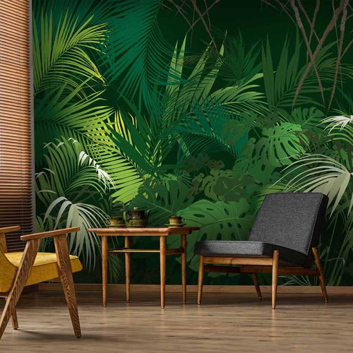 Carta da parati contemporanea - JUNGLE JN6299 - LGD01 décor mural sur mesure - con motivi naturali / con motivi floreali / panoramica