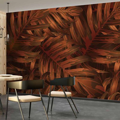 Carta da parati design originale - EXOTIK XT9834 - LGD01 décor mural sur mesure - con motivi floreali / panoramica / aspetto tessuto