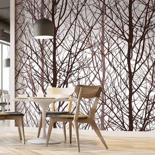 Carta da parati contemporanea - ARBOR AB0805 - LGD01 décor mural sur mesure - con motivi naturali / panoramica / aspetto tessuto