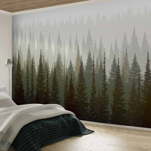 Carta da parati contemporanea - JURA JR0987 - LGD01 décor mural sur mesure - con motivi naturali / panoramica / aspetto tessuto