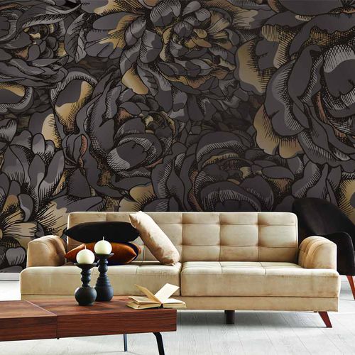 Carta da parati contemporanea - PIVOINE PV8258 - LGD01 décor mural sur mesure - con motivi naturali / con motivi floreali / panoramica