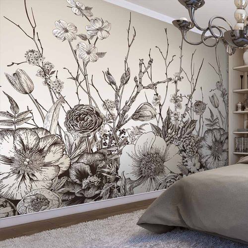 Carta da parati contemporanea - BOTANIK BQ6860 - LGD01 décor mural sur mesure - con motivi naturali / con motivi floreali / panoramica