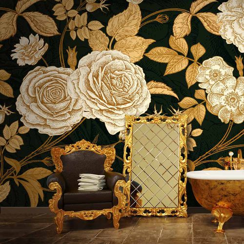 Carta da parati classica - LORE LR5307 - LGD01 décor mural sur mesure - con motivi naturali / con motivi floreali / panoramica