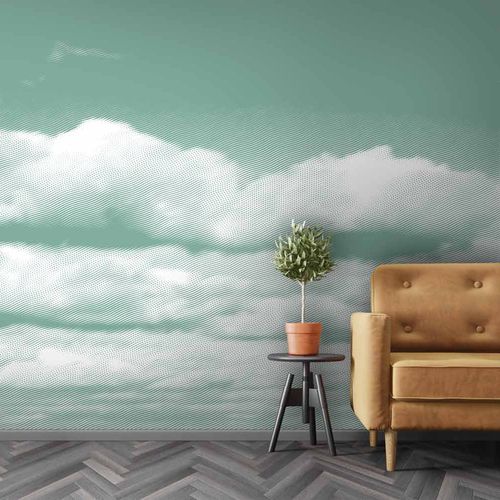 Carta da parati design originale - CUMULUS CS0905 - LGD01 décor mural sur mesure - panoramica / aspetto tessuto / colore personalizzabile