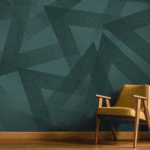 Carta da parati contemporanea - TRIANG - LGD01 décor mural sur mesure - con motivi geometrici / aspetto tessuto / colore personalizzabile
