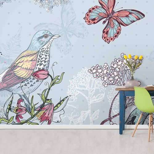 Carta da parati contemporanea - FAUNE & FLORE FR3204 - LGD01 décor mural sur mesure - con motivi naturali / con motivi floreali / panoramica