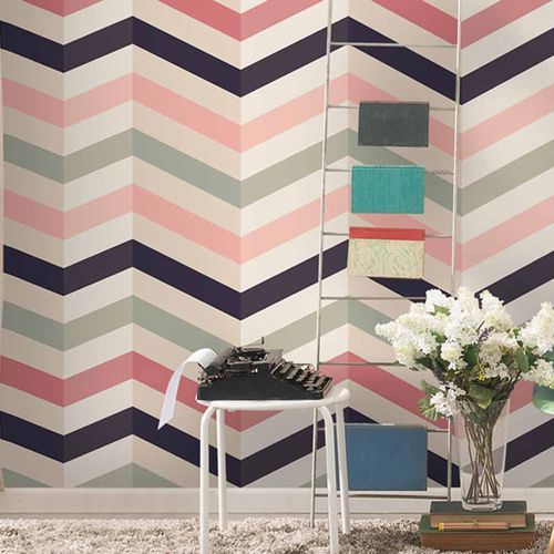 Carta da parati design originale - CHEVRON CV5230 - LGD01 décor mural sur mesure - panoramica / con motivi geometrici / a effetto dimensionale