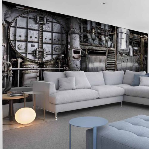 Carta da parati contemporanea - INDUSTRY YD0957 - LGD01 décor mural sur mesure - panoramica / con motivo urbano / aspetto acciaio