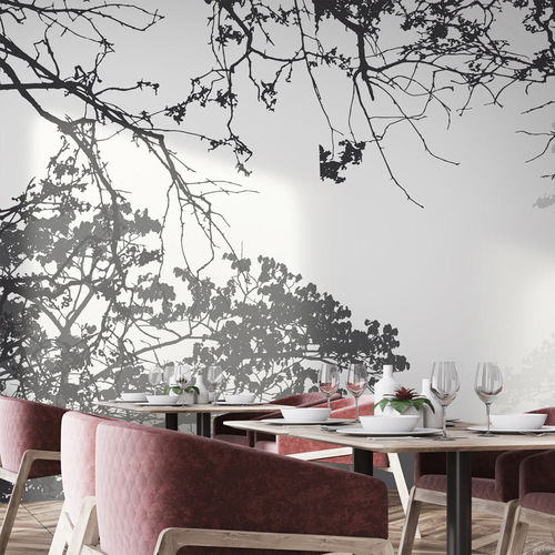 Carta da parati contemporanea - RAMOS RS9108 - LGD01 décor mural sur mesure - con motivi naturali / con motivi floreali / aspetto tessuto