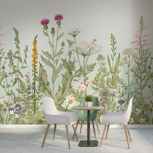 Carta da parati contemporanea - PINATA PN7009 - LGD01 décor mural sur mesure - con motivi naturali / con motivi floreali / aspetto tessuto